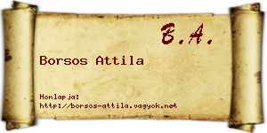 Borsos Attila névjegykártya
