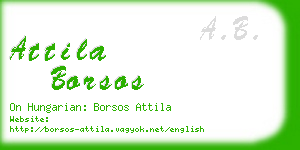 attila borsos business card